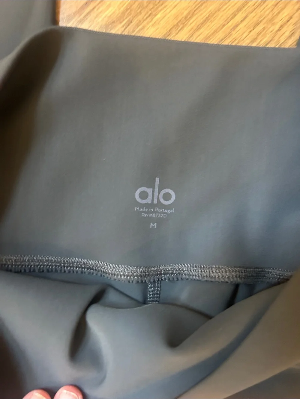 ALO Yoga Black High-Waist Athletic Shorts with Laser-Cut Stripe Detail